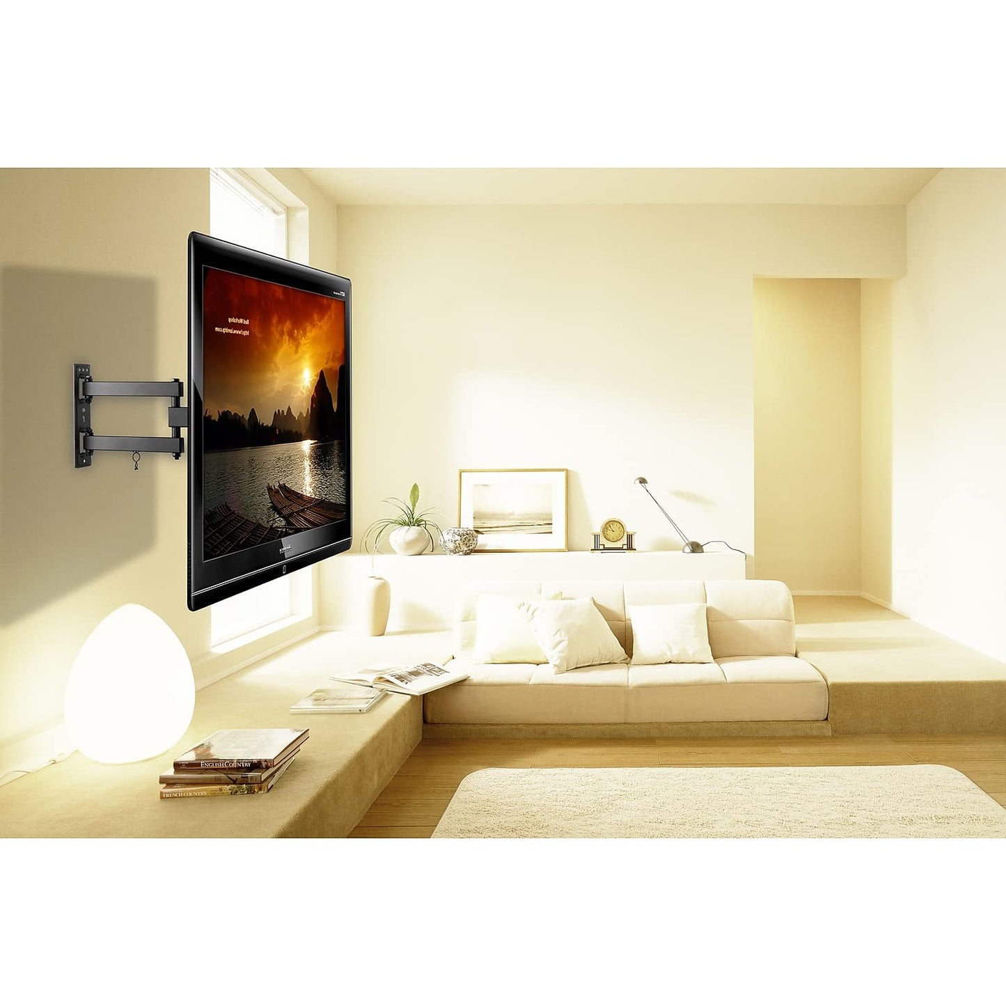 Emerald Full Motion TV Wall Mount Bracket for 32-85 inch TVs - Full Swivel Mount for Flat and Curved TVs
