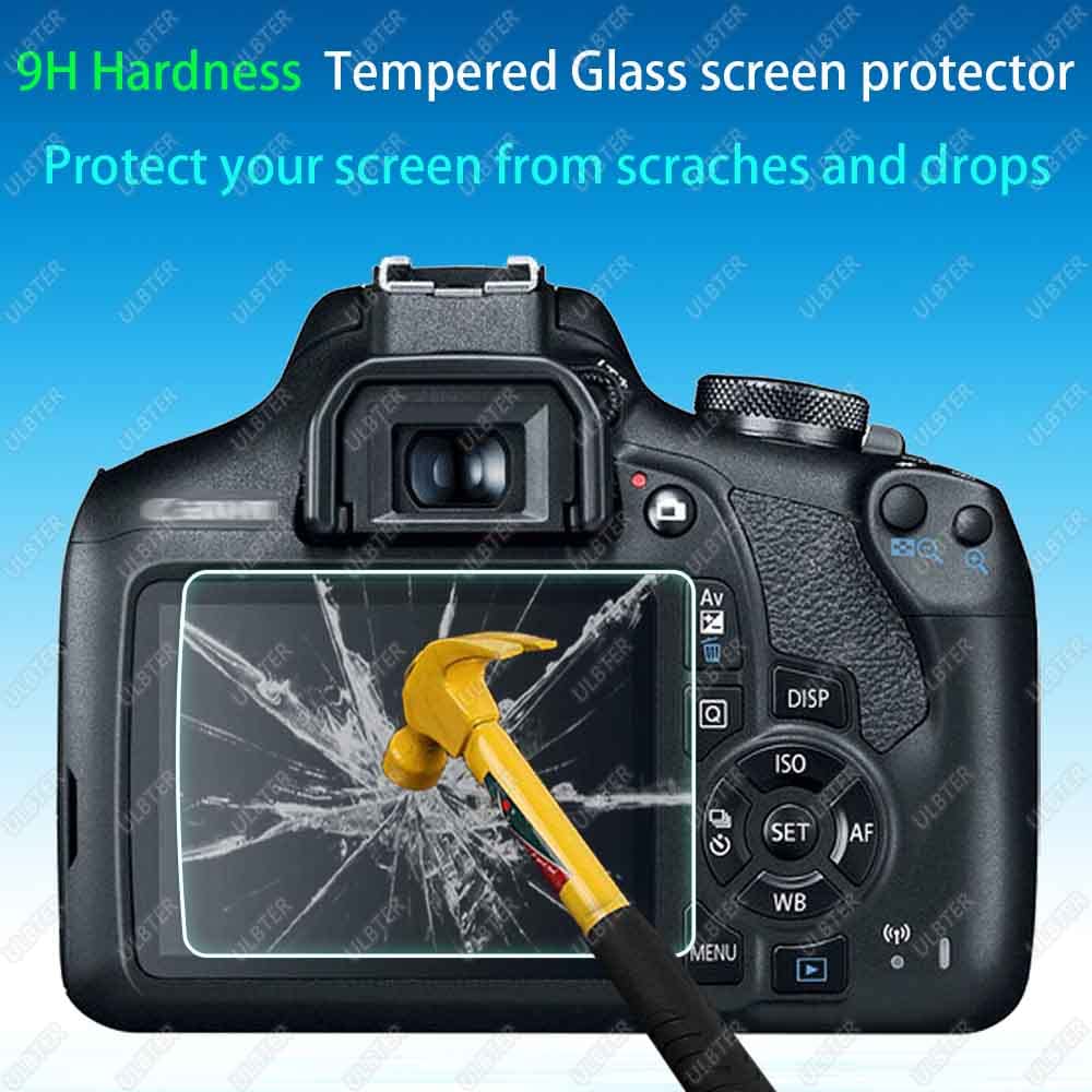 ULBTER Screen Protector for Canon EOS Rebel T7 T6 T5 2000D Camera & Hot Shoe Cover, [2+3Pack] 0.3mm 9H Hardness Tempered Glass Flim Anti-Scrach