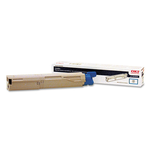 Okidata 43459403 Toner Cartridge for C3400/C3500 Series Printers, 1000 Page Yield, Cyan