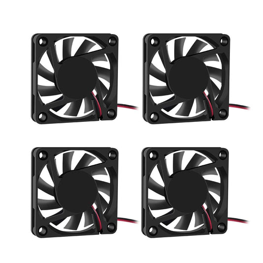 Dorhea Fan 60x60x10 mm DC 12V 6010 Brushless Cooling Fan, Replacement Ball Bearing 60mm Fan for Cooling DIY PC Computer Case Fan - 2 Pin Case Fan