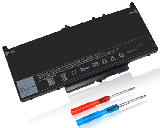 Perhanmm 55Wh J60J5 7.6V 7470 7270 Laptop Battery for Dell Latitude E7470 E7270 451-BBSY 451-BBSX 451-BBSU WYWJ2 R1V85 MC34Y 242WD PDNM2 1W2Y2 GG4FM