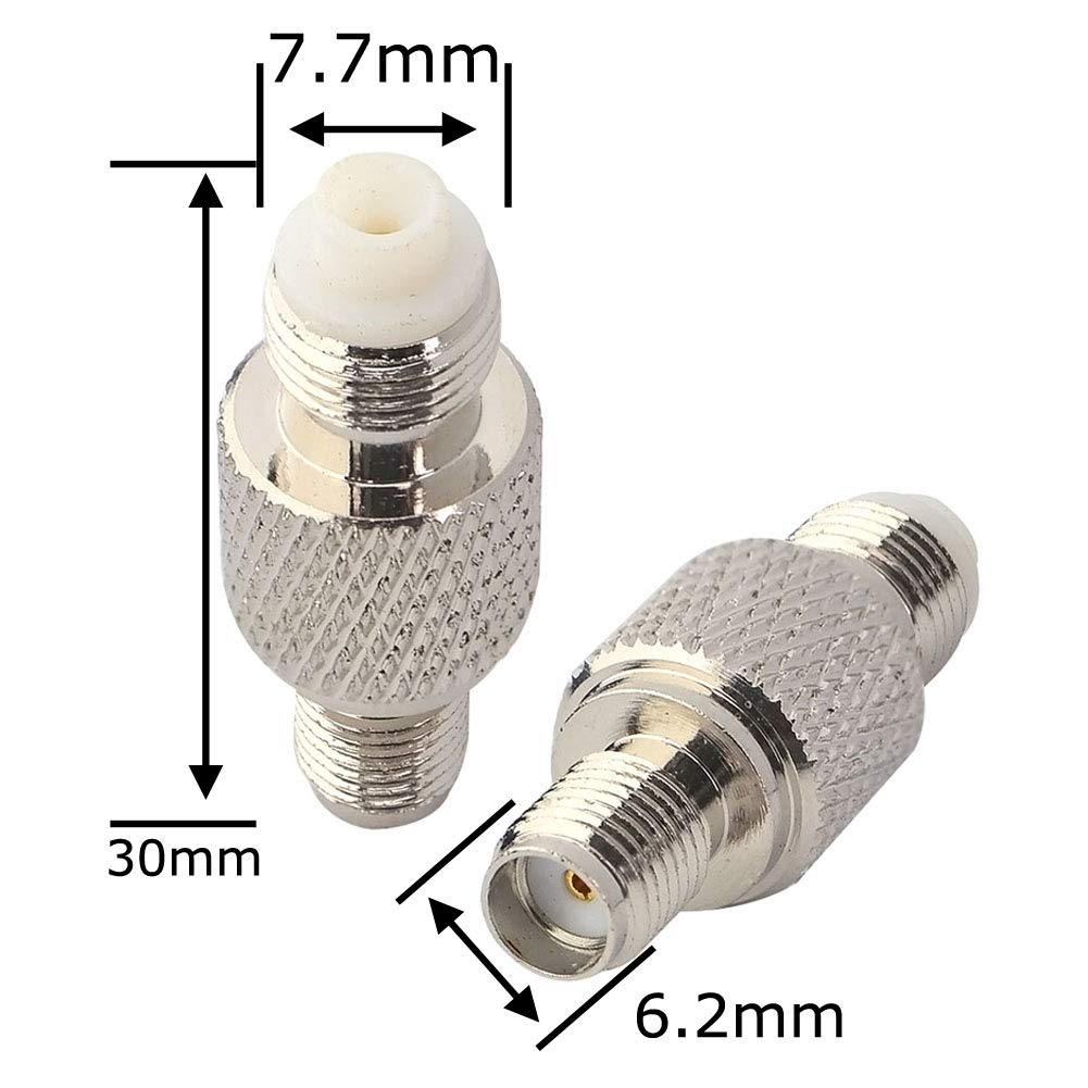 Boobrie SMA Coaxial Connector FME Female to SMA Female Coax Adapter WiFi Antenna Adapter for Antennas Wireless LAN Devices Coaxial Cable WiFi Radios