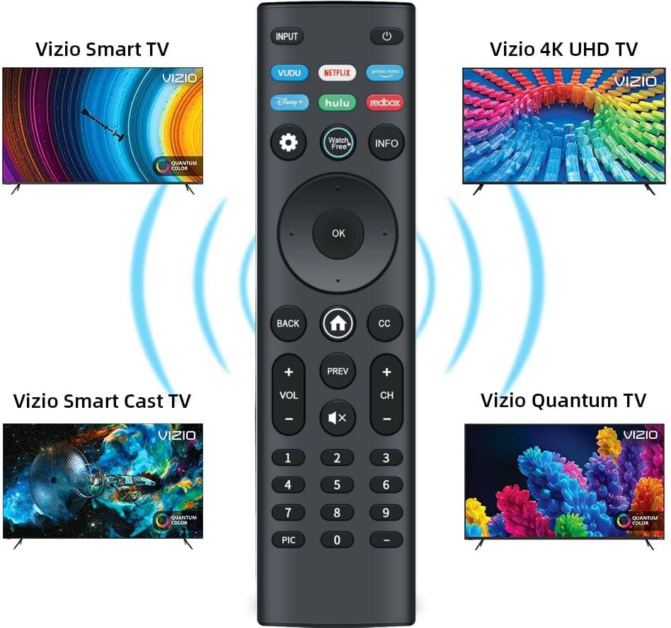 for VIZIO-Smart-TV-Remote-Replacement,Universal Control XRT140 for VIZIO All LED LCD HD 4K UHD HDR Smart TVs 1-Year Warranty