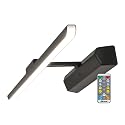 13" Decorative Adjustable White Matte Black Picture Light with Remote