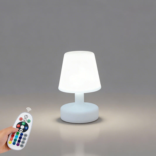 MIUWLXT Outdoor LED Table Lamp, Waterproof Dimmable RGB Color Changing Night Light with Remote Control, Cordless Mood Table lamp for Patio Bedside