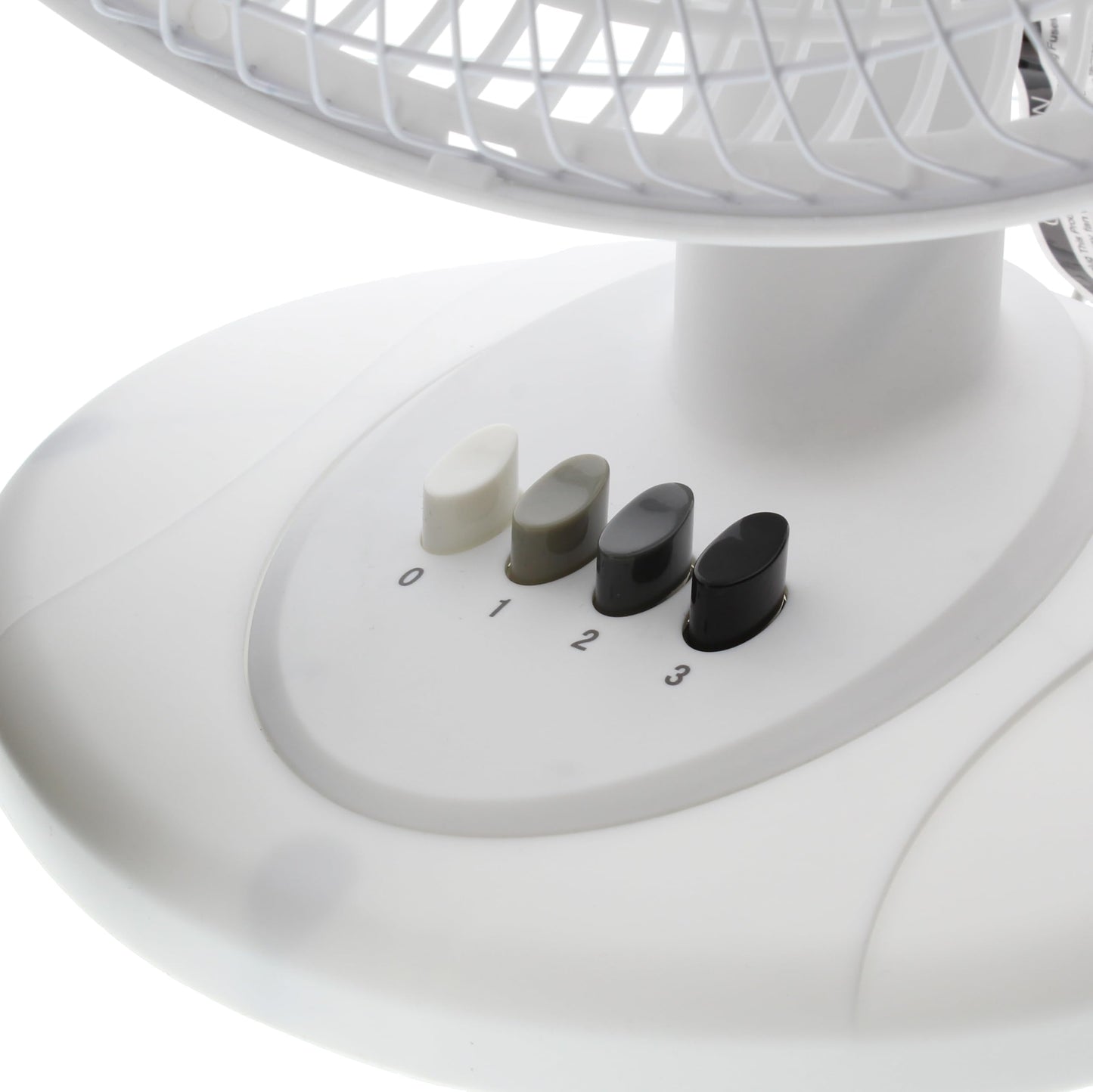EZ-Chill 12” 3-Speed Oscillating Table Fan with Adjustable Tilt, Convenient Push Button Controls, Quiet Operation, White, SB-MTSH05