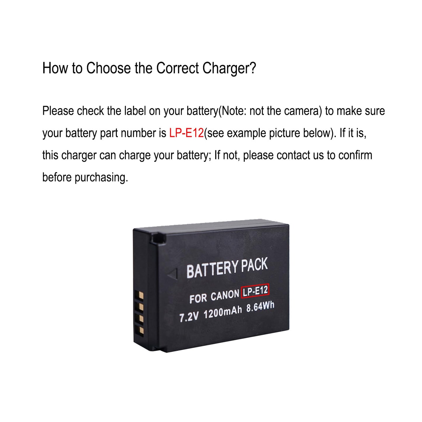 LP-E12 Battery Charger LPE12 LC-E12 for Canon EOS 100D, Kiss X7, M, M2, M10, M50, M100, Rebel SL1, PowerShot SX70 HS Cameras and More