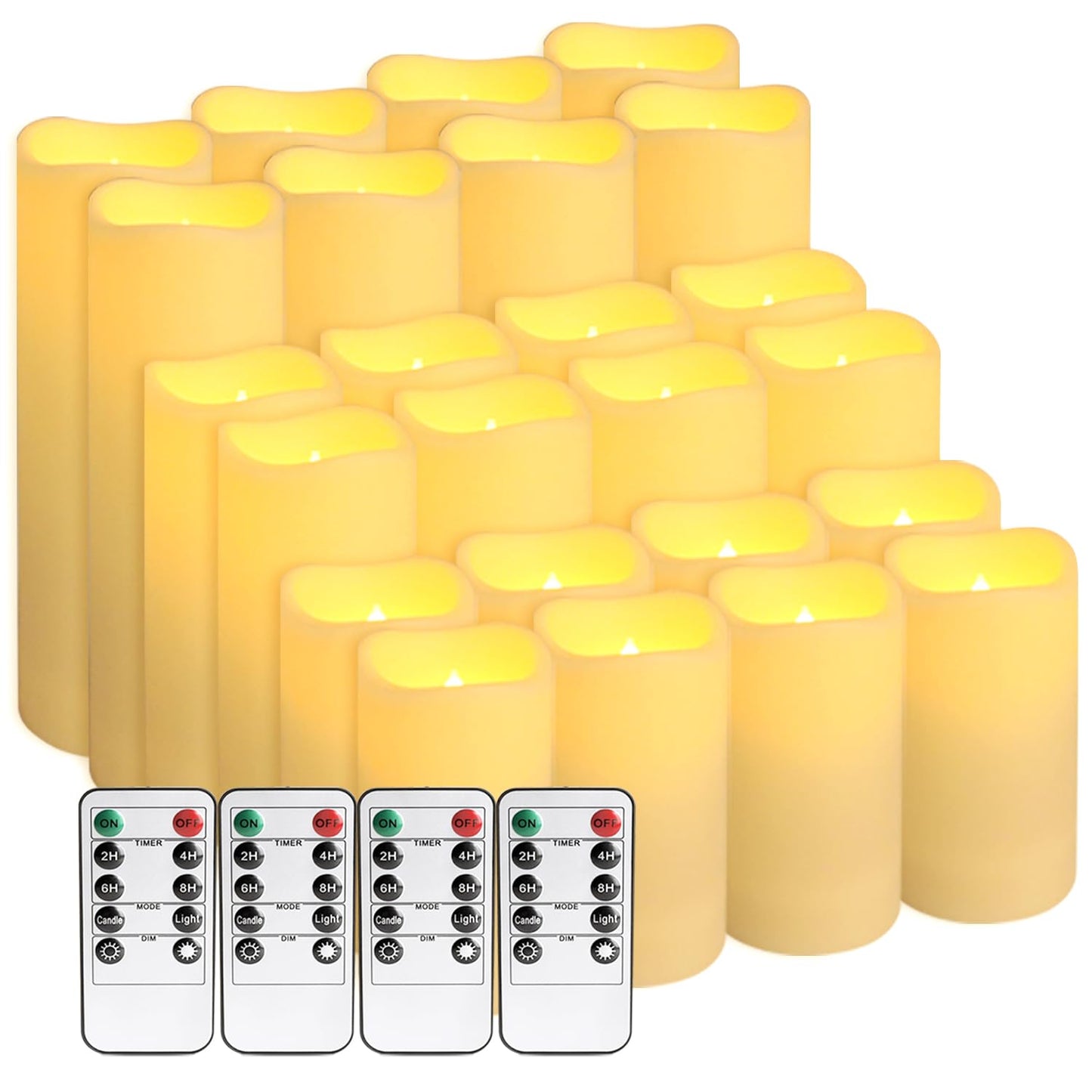 TLNFHRPI 24-Pack LED Flameless Candles with Remote Control - Perfect for Home, Parties, and Special Occasions - Create a Magical Ambiance
