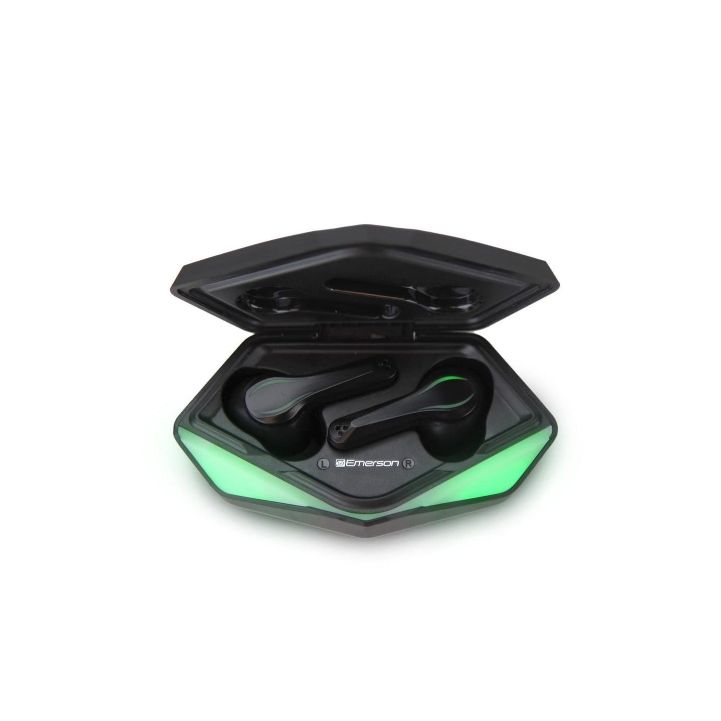 Emerson EG-1501 True Wireless Gaming Earbuds with Low-Latency Audio, Built-in Microphone, Bluetooth 5.1 Connectivity, RGB LED Lighting…