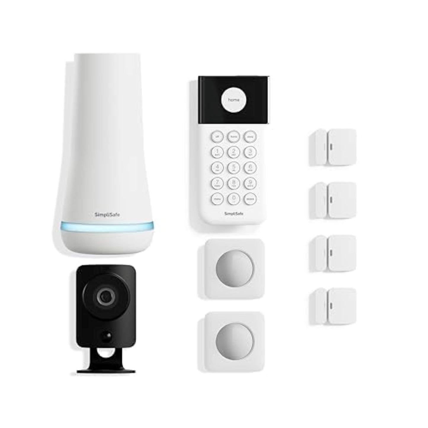 SimpliSafe 9 Piece Wireless Home Security System w/HD Camera - Optional 24/7 Professional Monitoring - No Contract - Compatible with Alexa and Google