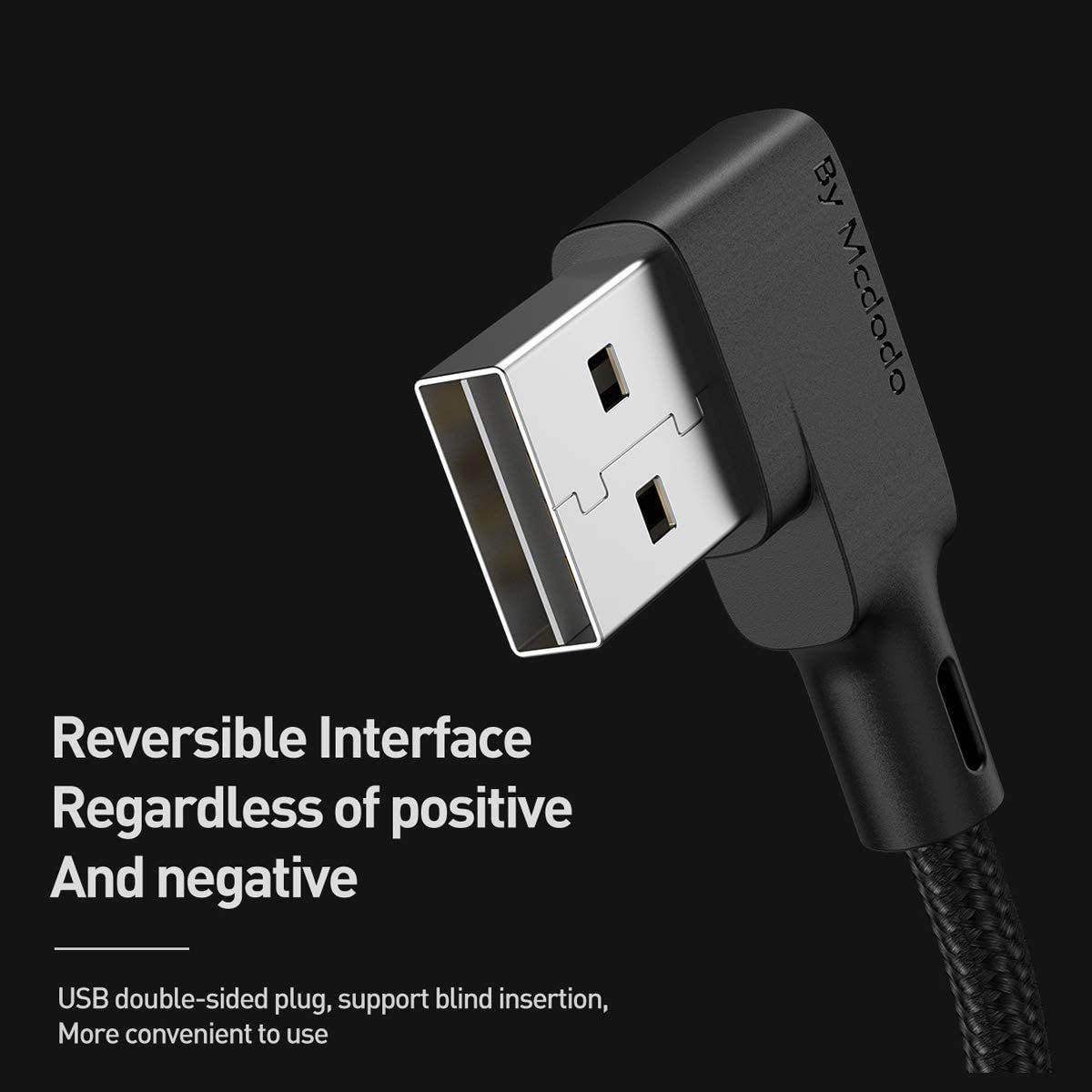 mcdodo [2 Pack] Anti Winding Cable, 90 Degree Retractable LED Coiled Cord Nylon Braided Sync Charge USB Data 6FT/1.8M Cable Compatible Phone…