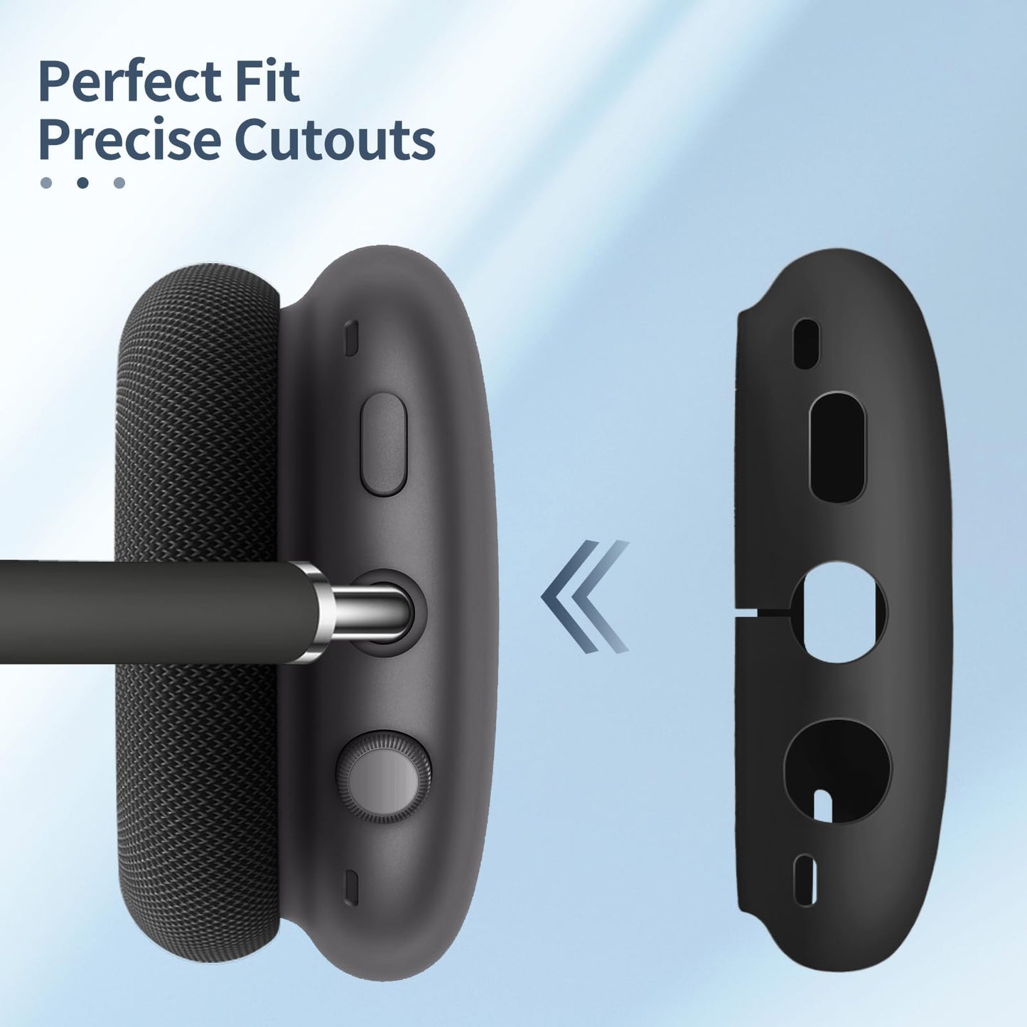 Fintie 3 in 1 Silicone Case Cover for AirPods Max 2 (2026) and AirPods Max 1 (2020/2024) Headphone, Anti-Scratch Ear Pad/Ear Cups/Headband Cover, Soft