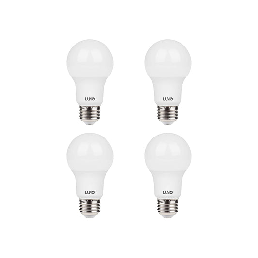 LUNO A19 Dimmable LED Bulb, 9.5W (60W Equivalent), 800 Lumens, 2700K (Soft White), Medium Base (E26),UL & Energy Star (4-Pack)