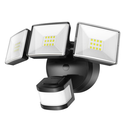 OREiN Motion Sensor Outdoor Flood Light, 26W 3500LM LED Security Light, 240° 40FT Detection, Dusk to Dawn/Auto/Test Modes, IP65 Waterproof for Garage