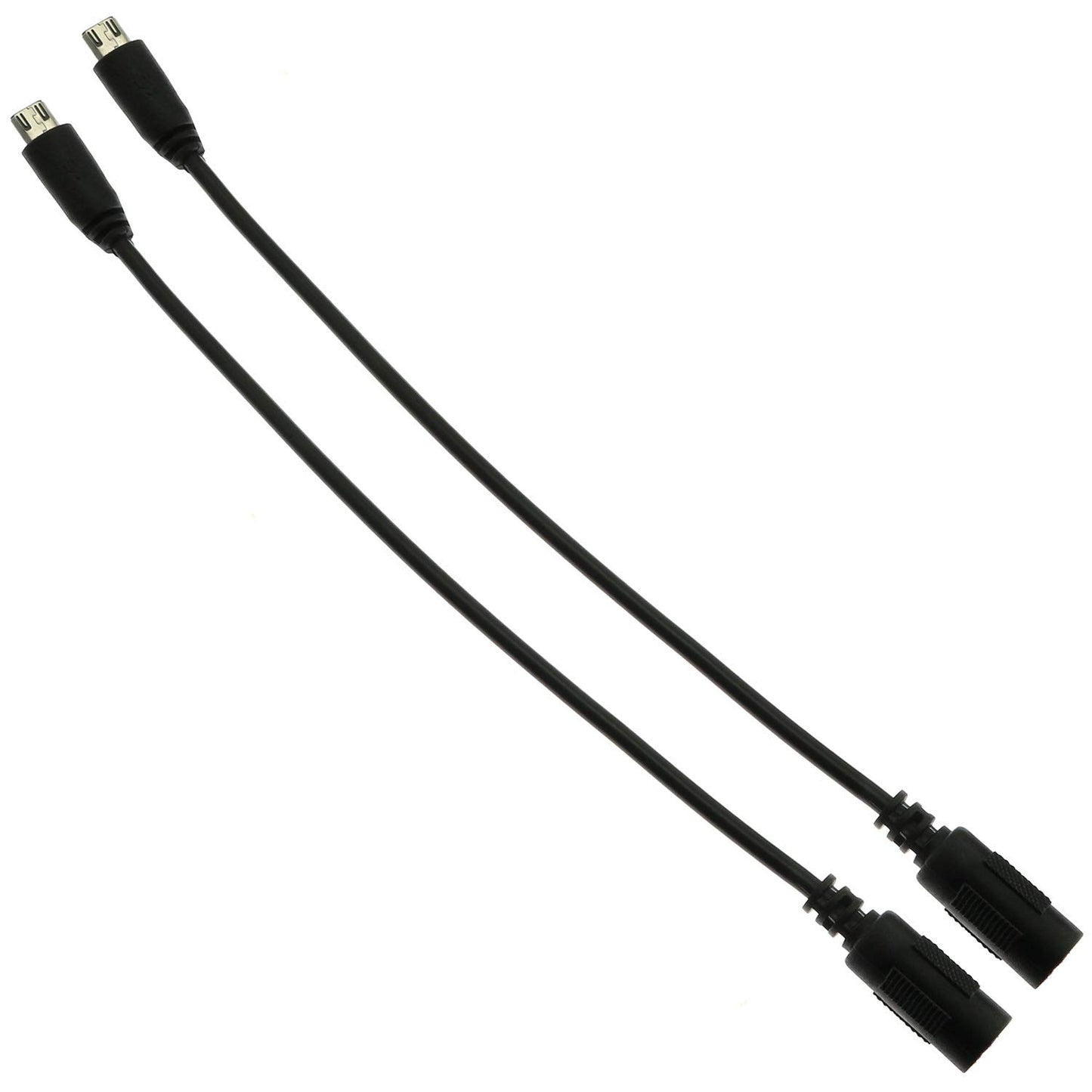 E-outstanding 2PCS DC Barrel Jack to Micro-USB B Male Connector Adapter 5V Power Cable 5.5mmx2.1mm
