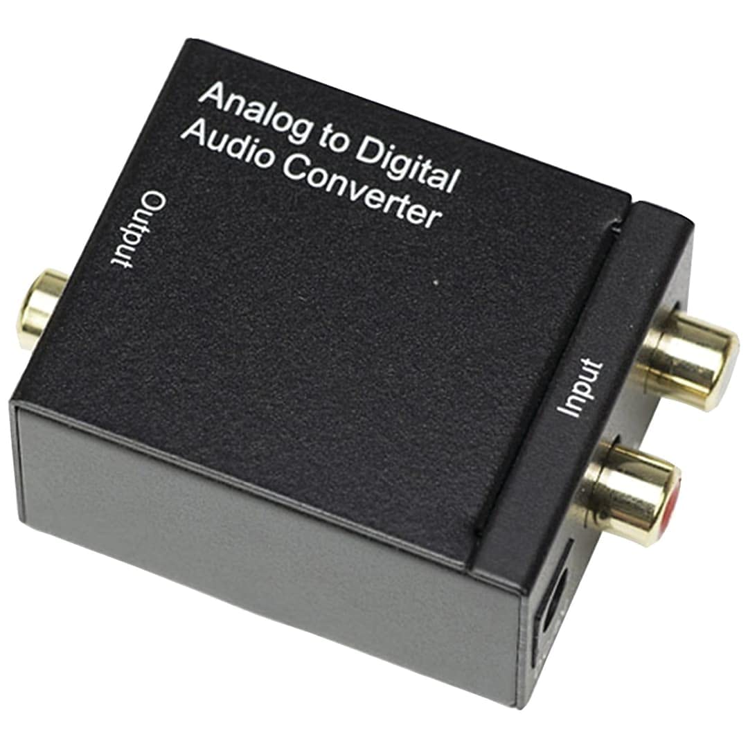 SANOXY Analog to Digital Audio Converter Adapter - RCA to Digital Coaxial and Toslink - 2-Channel LPCM Audio - 48 KHz Sampling Rate