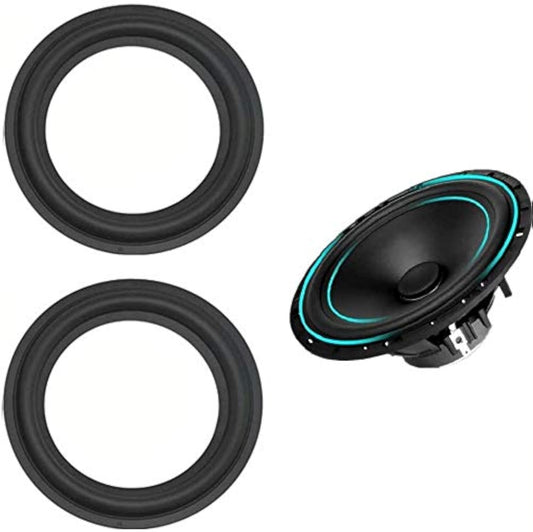 LinaLife 2pcs 4 inch 4" Speaker Foam Surround Repair Kit, 90mm Perforated Rubber Edge Rings Replacement Parts Speaker Repair DIY Surround Repair