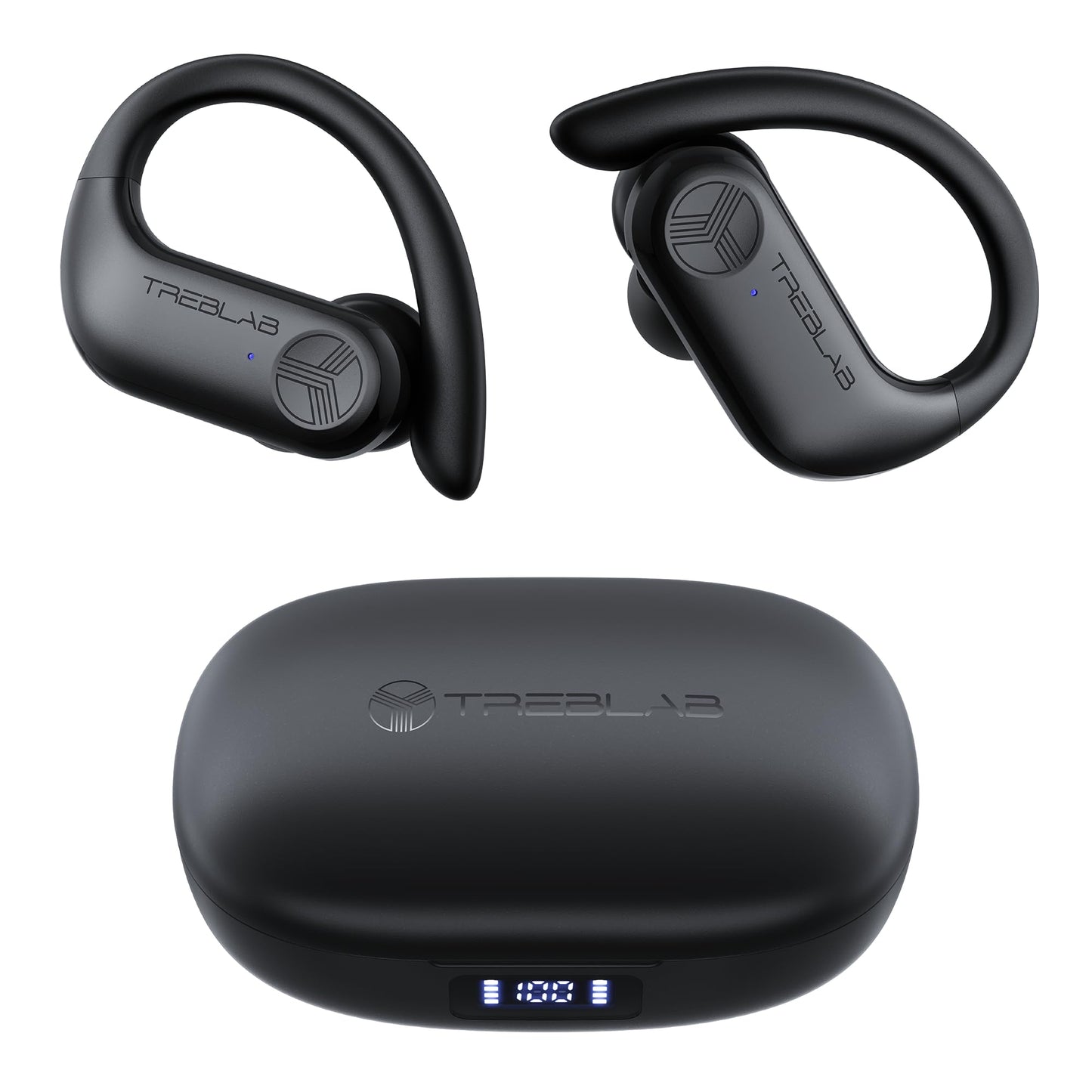 TREBLAB X3-Pro Earbuds Wireless Bluetooth, Earhook 9H Powerbank (Renewed)