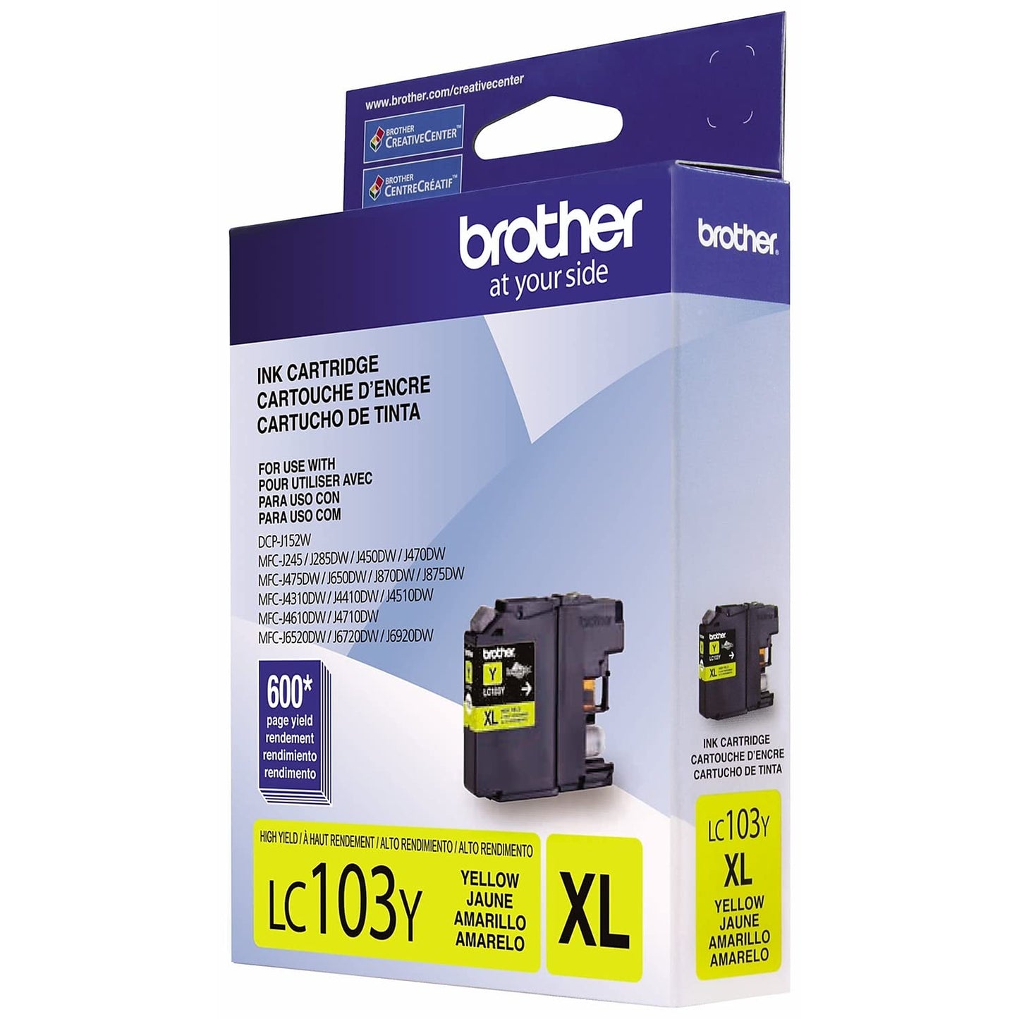 Brother Printer LC103Y High Yield Cartridge Ink, Yellow