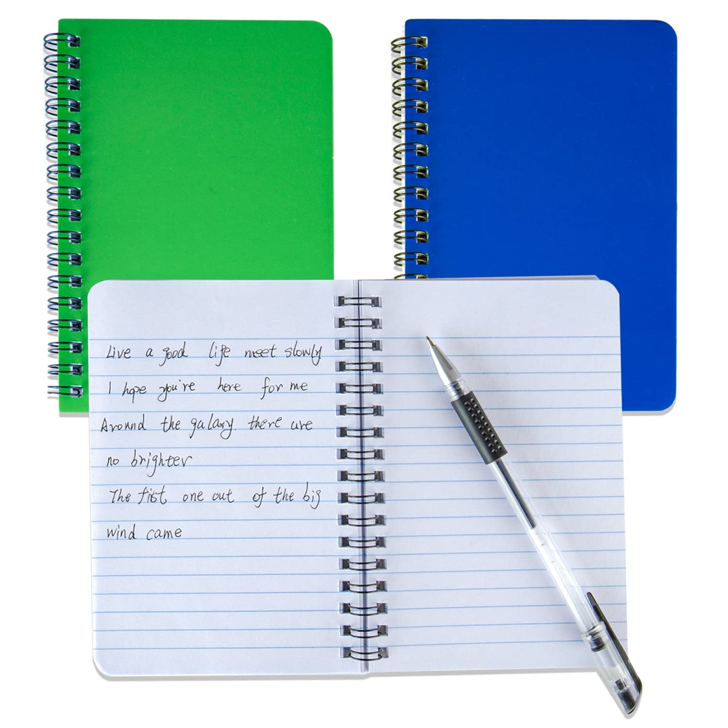 YiHenTiezz 8Pack Beige Small Spiral Notebook 4.2"x 6.1" Pocket Notepad