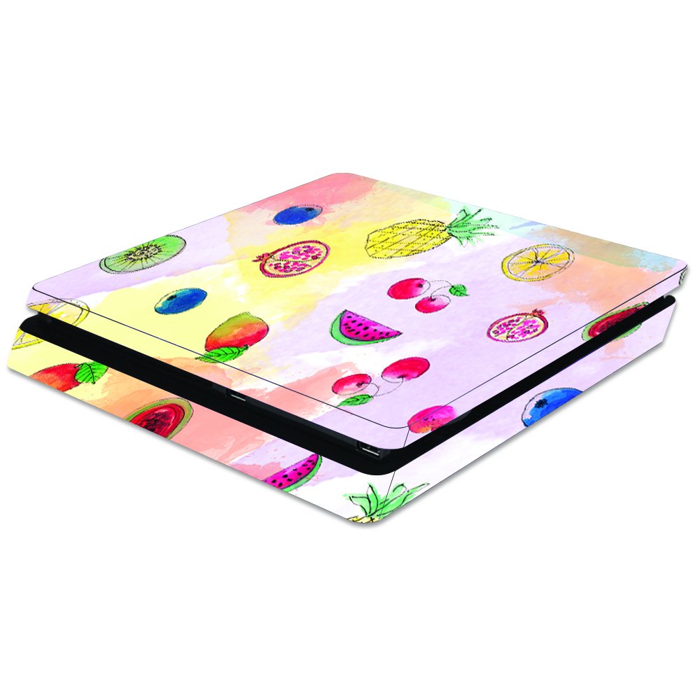 MightySkins Skin Compatible with Sony PS4 Slim Console - Fruit Water | Protective, Durable, and Unique Vinyl Decal wrap Cover | Easy to Apply, Remove