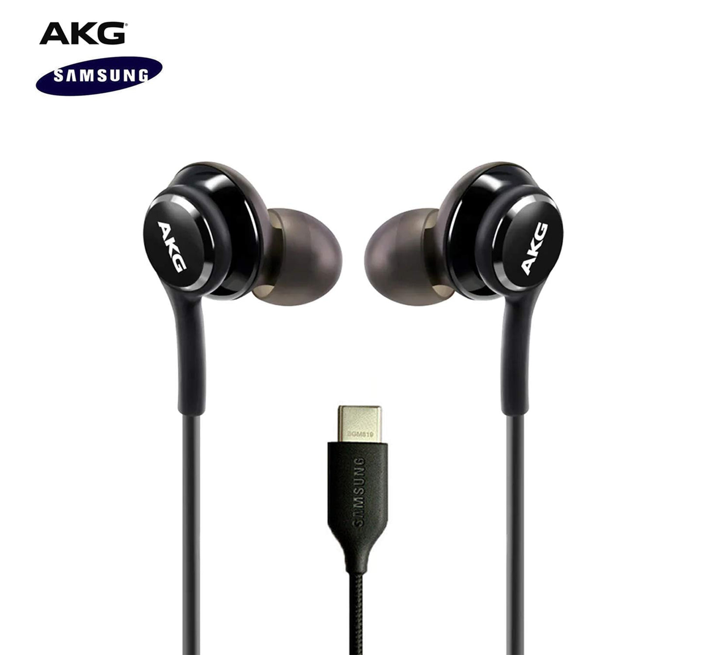 ElloGear Type C Headphone Earbuds for Samsung Galaxy A53, S21, S22, S22 Ultra, S20 FE - Designed by AKG - Braided Cable with Microphone and Volume…