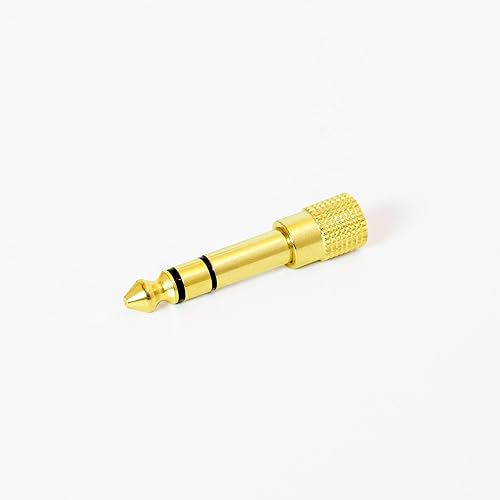 MEE audio 1/4 inch Stereo Audio Adapter, 3.5mm (1/8") Female to 6.3mm (1/4") Male Converter, Gold Plated, TRS and TRRS Compatible for Headphones