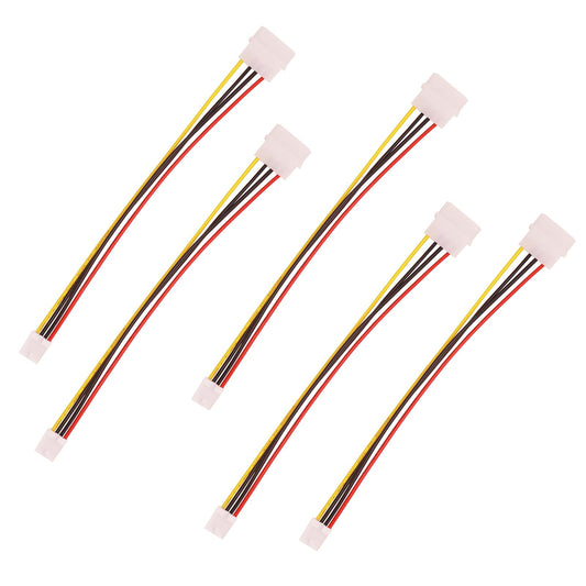 5Pcs 4 Pin Molex IDE Male to Female Power Supply Extension Cable IDE Power to Floppy Drive Adapter Interface Cable Hard Drive Convertor Cord Wire