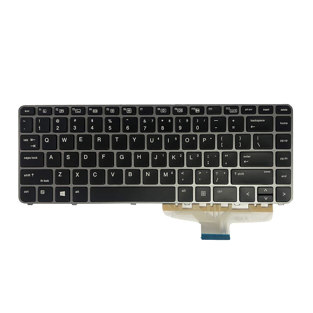 Zahara Laptop Backlit US Keyboard Replacement for HP Elitebook Folio 1040 G3 818252-001 844423-001 9Z.NCHBQ.001, NSK-CY0BQ (Black)