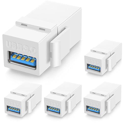 URWOOW USB 3.0 Keystone Jack Inserts (5 Pack)