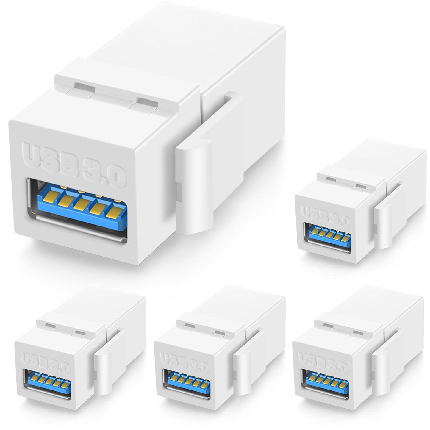 URWOOW USB 3.0 Keystone Jack Inserts (5 Pack)