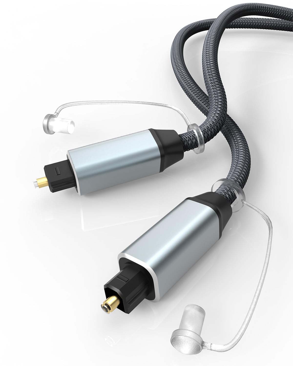Bicmice Optical Audio Cable Nylon-Braided Toslink Optical Cable for Soundbar Stereo Systems Home Cinema Xbox/PS3/PS4/PS5 DVD Amplifier Speaker Fiber