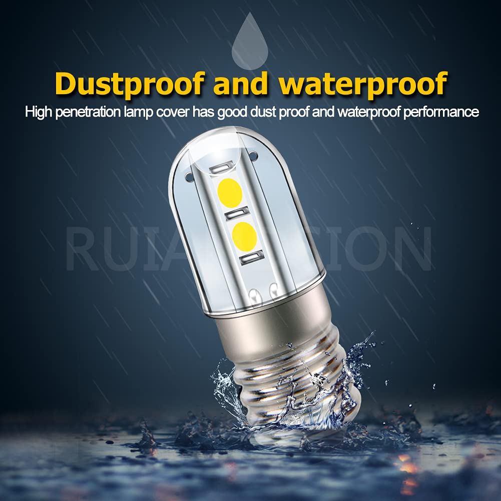 Ruiandsion E10 LED Bulb White 120V AC Screw Base 3030 4SMD Chips LED Replacement Bulb Upgrade for Candles Lights Home Bedroom Office Decor Lights