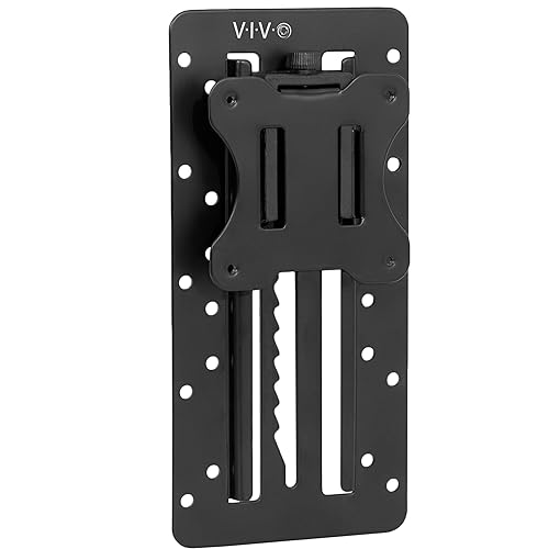 VIVO Height Adjustable VESA Adapter Stand for Individual Monitors up to 27 Inches Black