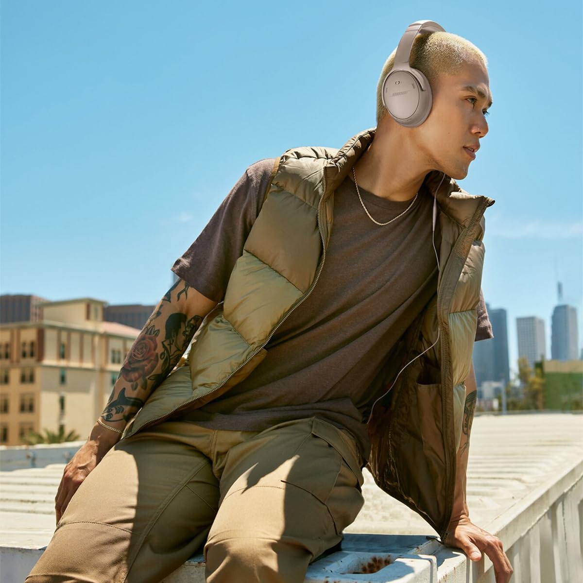 Bose QuietComfort Bluetooth Headphones, Wireless Headphones with Active Over Ear Noise Cancelling and Mic, + Green Extreme 20W 2-Port Wall Charger…