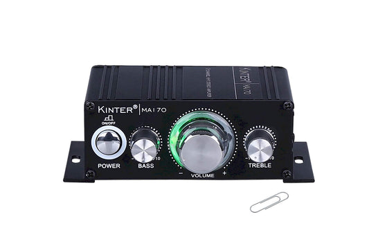 Kinter MA170 12V 2 Channel Mini Digital Audio Power Amplifier for Car or Mp3 Without Power Supply