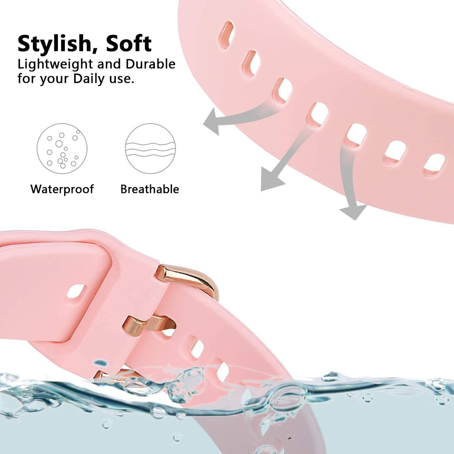 ViCRiOR Bands Compatible with Garmin Venu/Venu SQ Smart Watch, Quick Release Soft Silicone Fadeless Pattern Printed Floral Replacement Band for Garmin