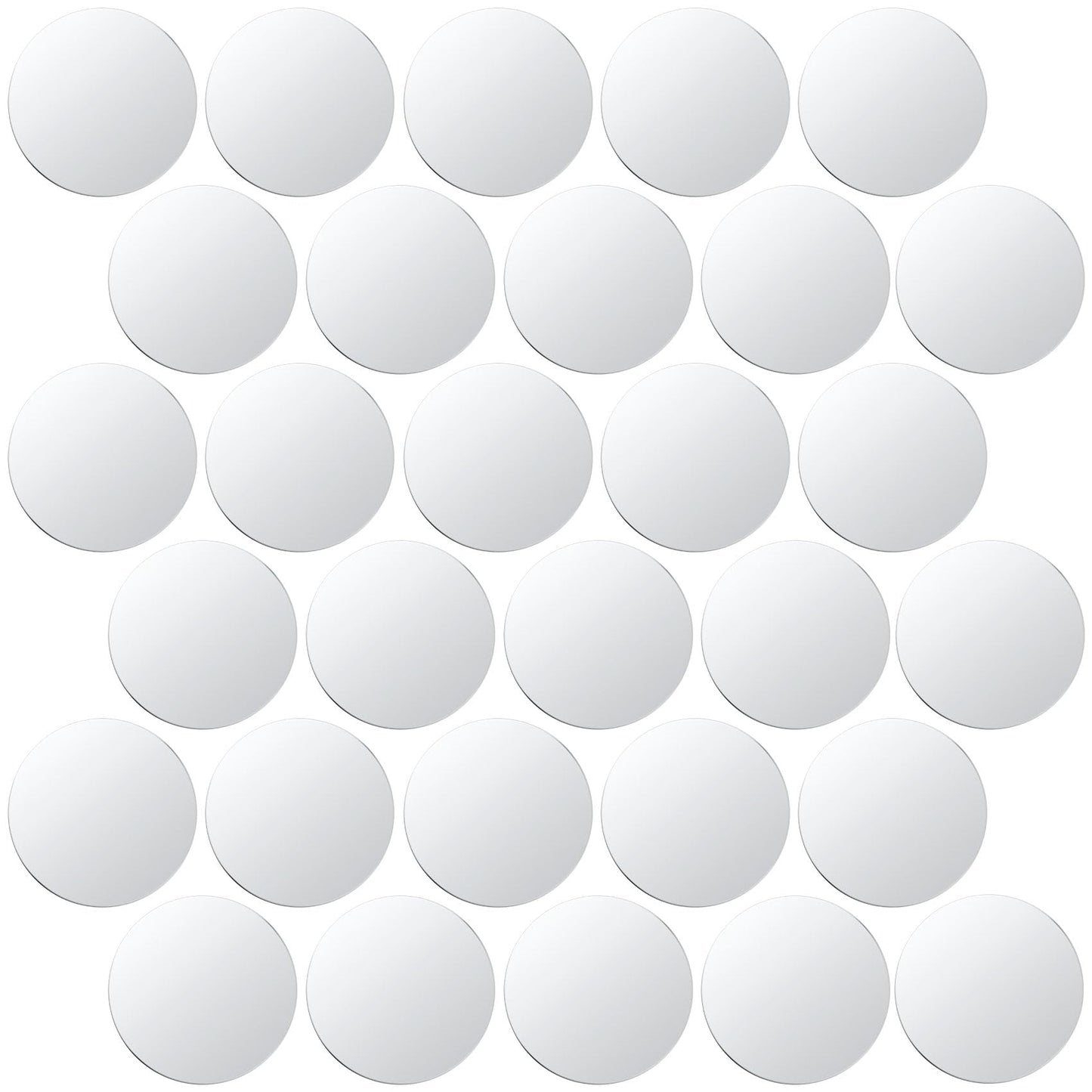 KIKOOD 30pcs 40mm Universal Round Metal Phone Disk for Magnetic Car Phone Holder, Self-Adhesive, Silver