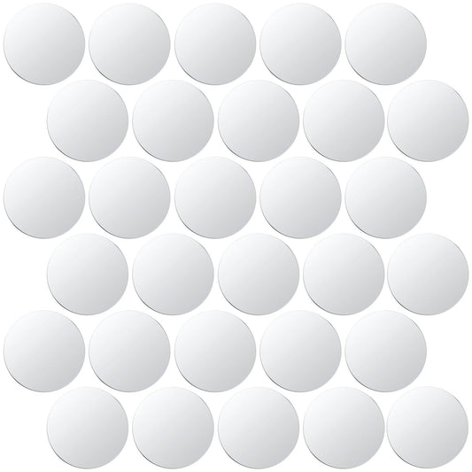 KIKOOD 30pcs 40mm Universal Round Metal Phone Disk for Magnetic Car Phone Holder, Self-Adhesive, Silver