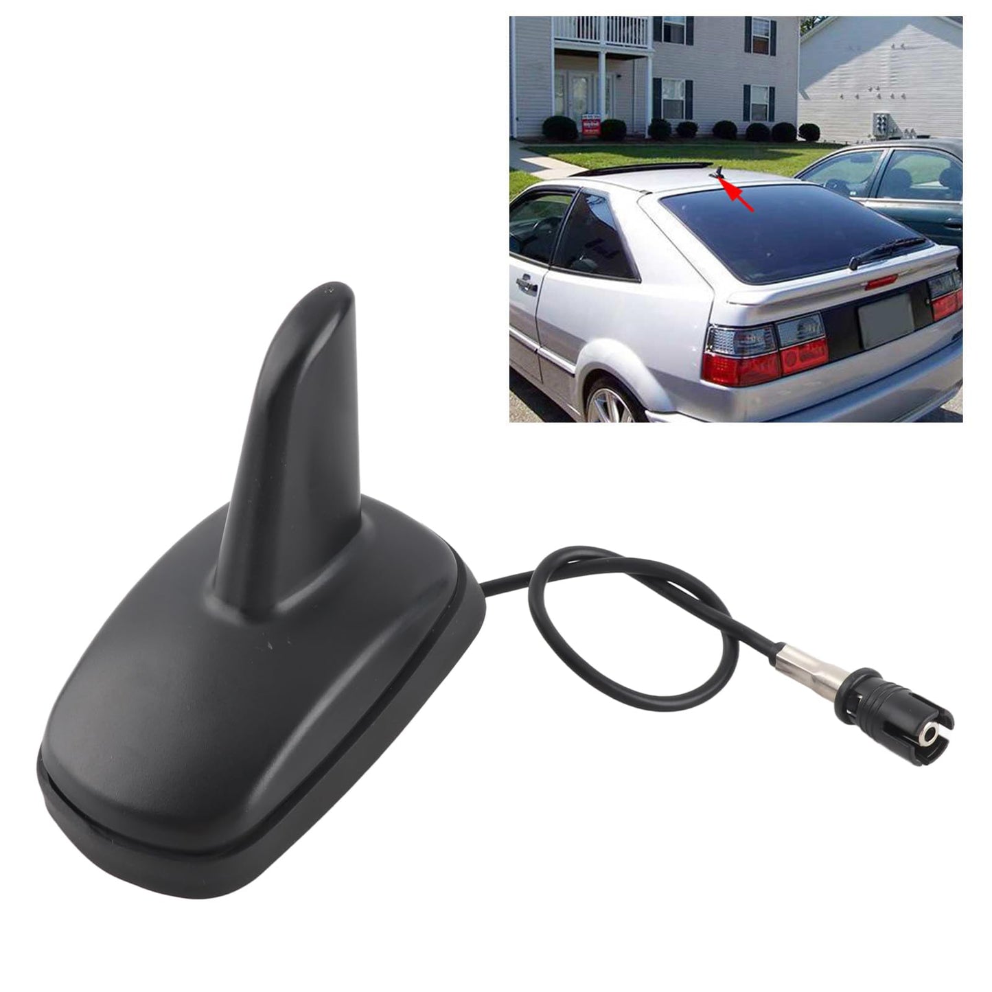 Fit for VW Seat Car Roof Radio Antenna Shark Fin Shaped Sports Style Aerial Antennas