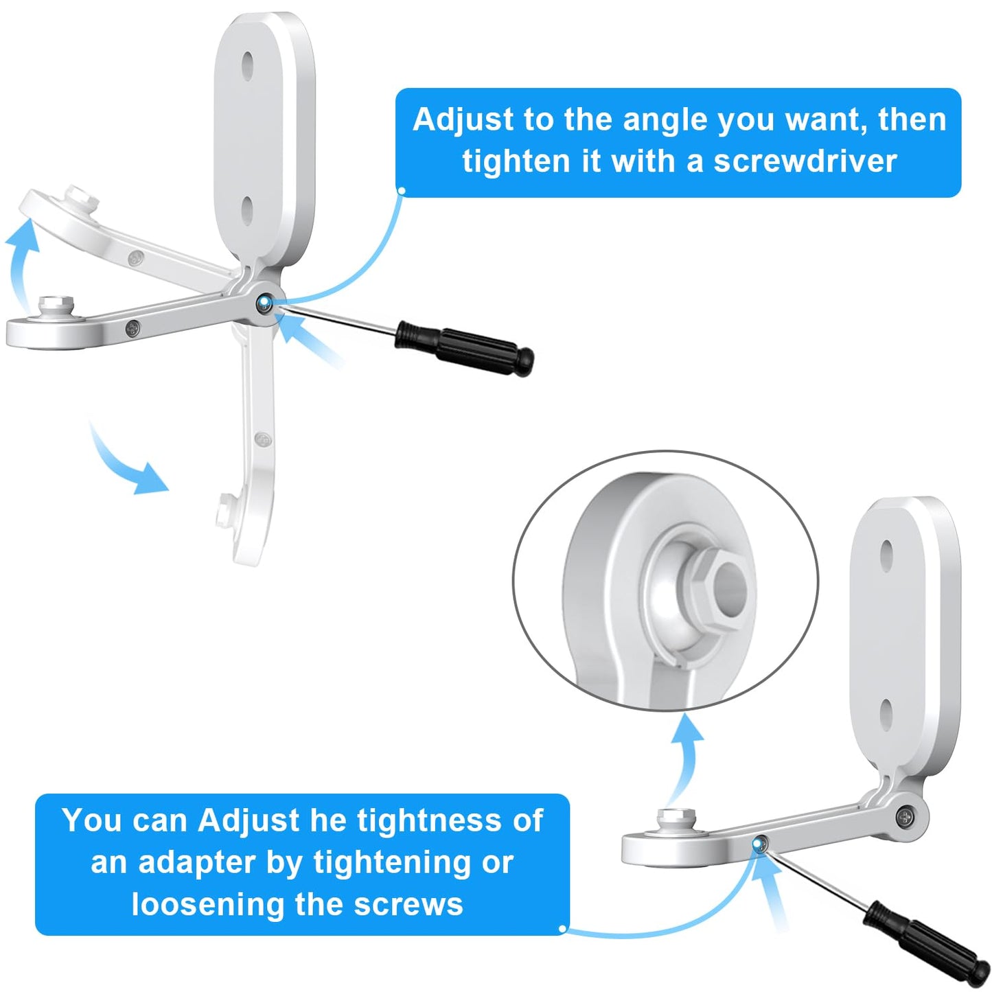 2 Pack Camera Wall Mount for Stick Up Cam 2nd & 3rd Gen,Also for Outdoor Cam Plus & Indoor Cam(1st Gen) Adjustable Ceiling Mount Perfect View Angle