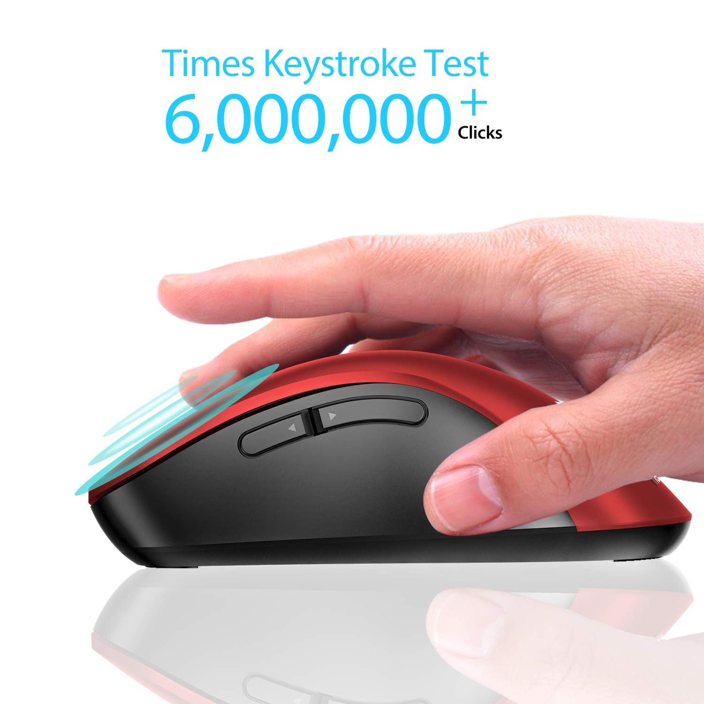 memzuoix 2.4G Wireless Mouse, 1400 DPI Mobile Optical Cordless Mouse with USB Receiver, Portable Computer Mice for Laptop, PC, Desktop, MacBook, 5