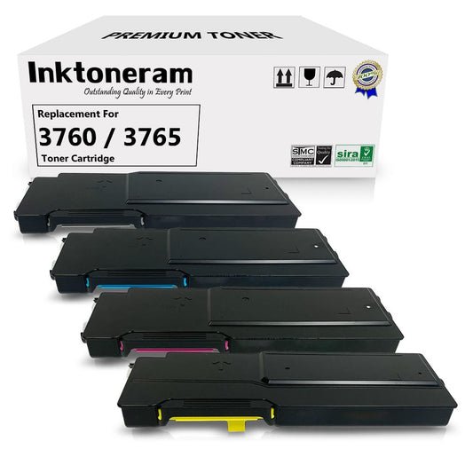 Inktoneram Compatible Toner Cartridges Replacement for Dell C3760n C3760dn C3765dnf W8D60 1M4KP XKGFP MD8G4 Extra High Yield