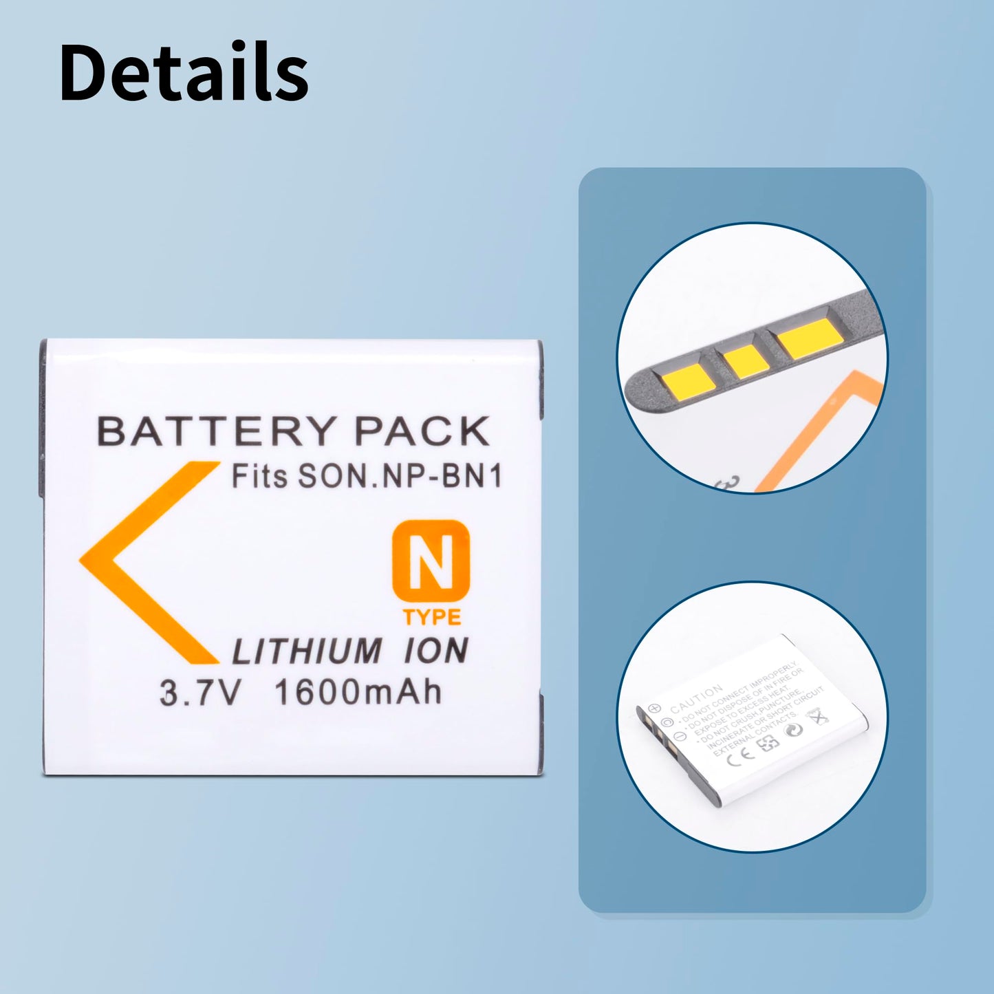 2-Pack NP-BN1 Battery and LED USB Dual Charger for Sony CyberShot DSC-W530 DSC-W560 DSC-W570 DSC-W800 DSC-W830 DSC-TX10 DSC-TX20 DSC-TX30 DSC-QX10