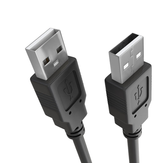 Cmple USB 2.0 Male to Male Cable High-Speed USB 2.0 A to A Extension Cable for Data Transfer - 10 Feet, Black