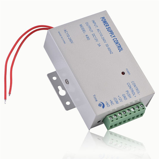 Fosa Electric Door Lock Power Supply, Input AC110V-240V Output DC 12V 3A 30WDoor Access Control Controller System for Video Door Phone Intercom Lock