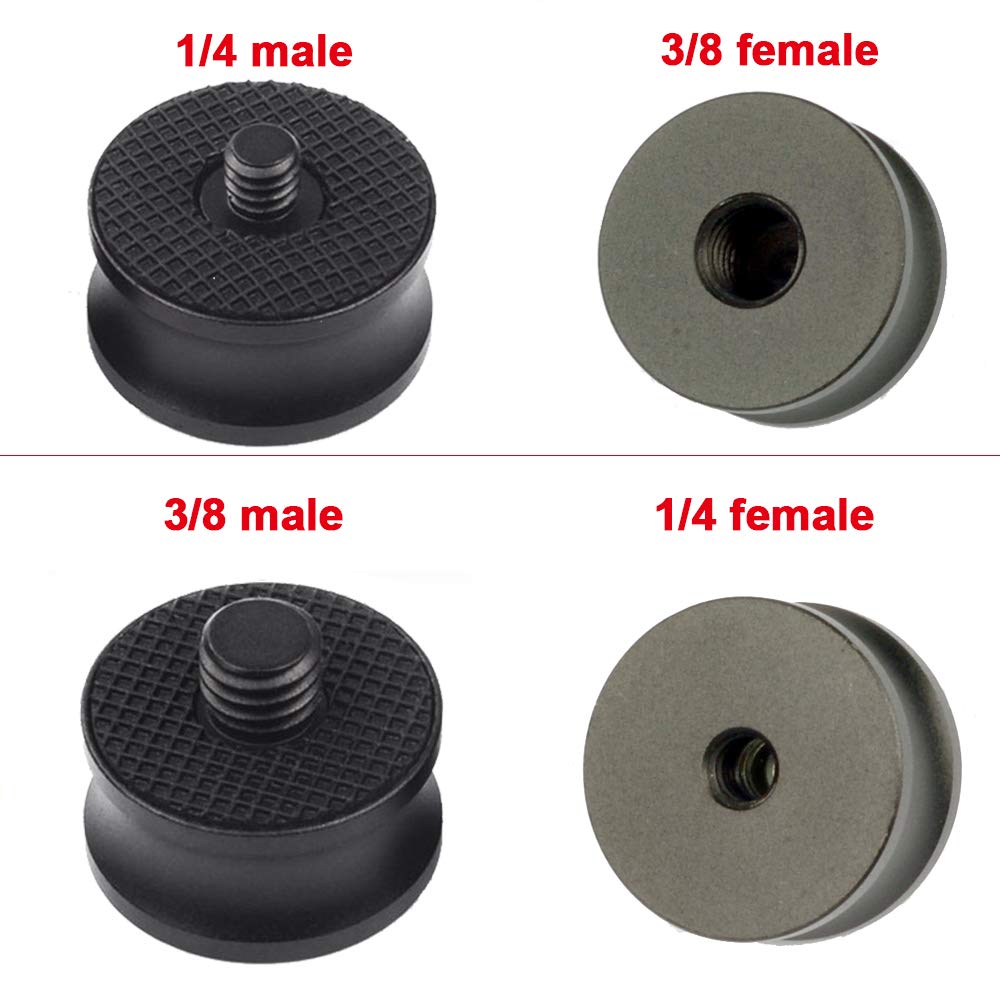1/4" Male to 3/8" Female Camera Tripod Screw Converter Adapter,3/8" Female to 1/4" Male Thread Camera Tripod Screw Mount Convertor Adapter for Tripod