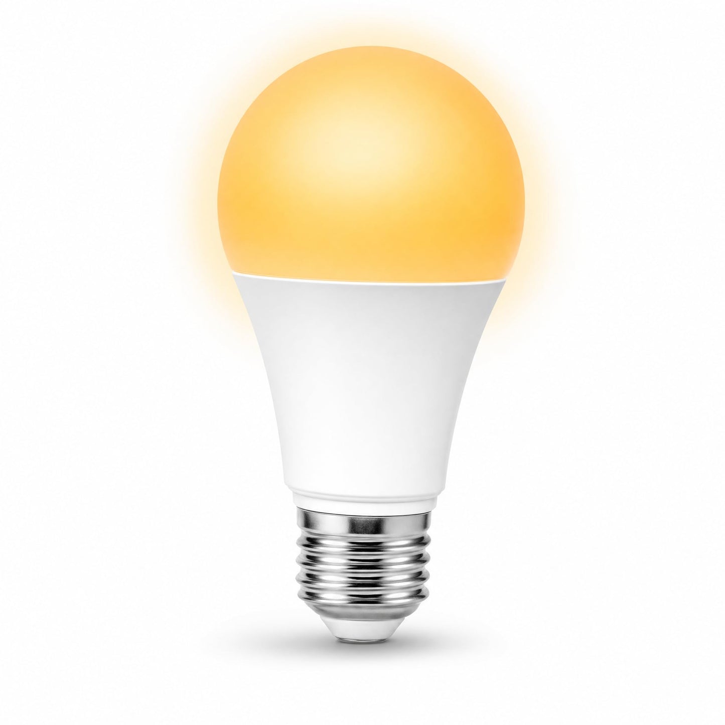 Nocturna Amber A19 LED Light Bulb, 9W, 2000K Warm, E26 Base, No Flicker