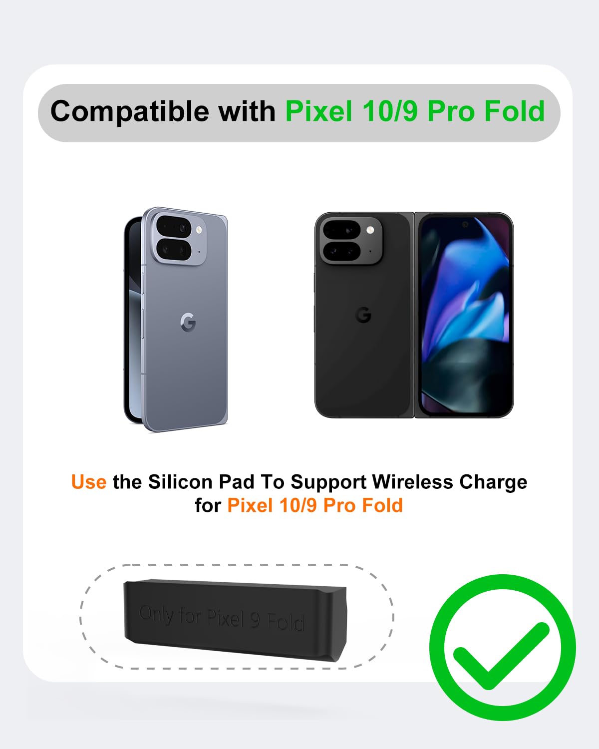 Upgraded 3 in 1 Wireless Charger for Google Pixel Watch 3/2, for Pixel 10/10 Pro/10 Pro XL/9 Pro/9/Fold/8,Buds Pro 2/Pro,Wireless Charging Station