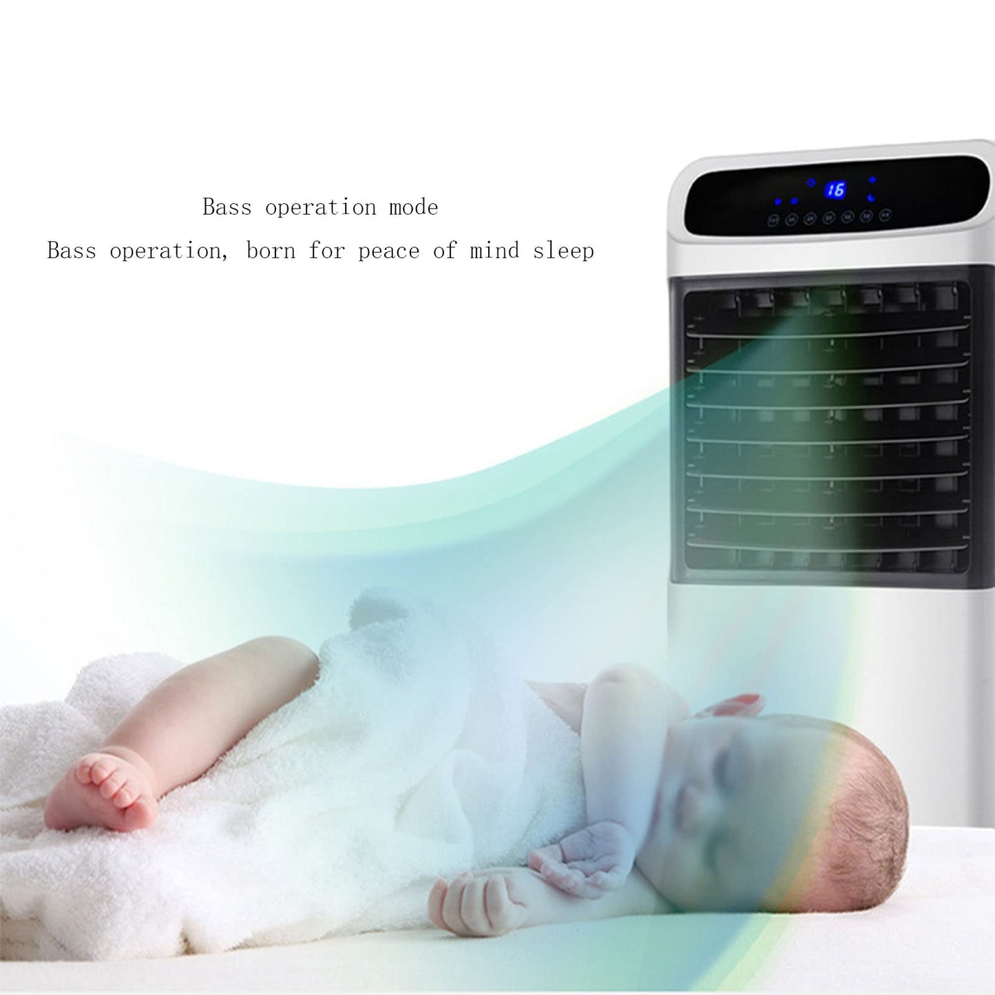YWangQiang Tower Fan 7.5h Timer Quiet Cooling Fan 3 Speeds White Indoor Perfect for Home Or Office